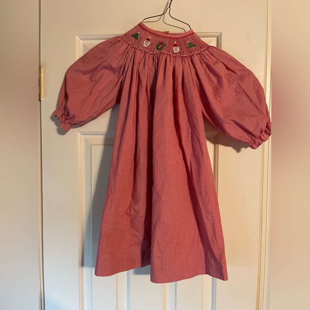 Smocked Christmas dress.